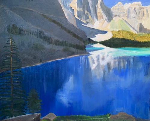 LAKE LOUISE
Oil on Canvas
40 x 50 cm
$125.00 LAKE LOUISE
Oil on Canvas
40 x 50 cm
$125.00